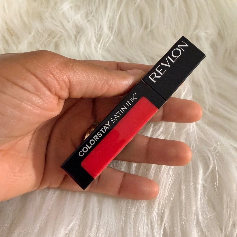 Revlon ColorStay Satin Ink Liquid Lipstick 015 Fire & Ice Red Longwear MAKEUP